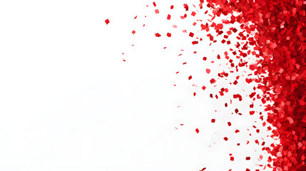  Falling red Confetti