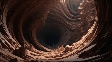 Crystalline structure formations cave helictites illustration picture AI generated art - obrazy, fototapety, plakaty