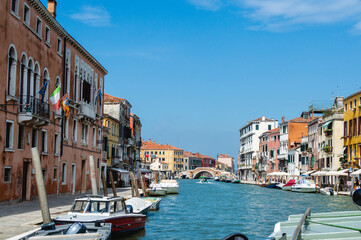 Venice is the city of Italy for holidays all year round... Venice, Italy, 07-15-2019 - obrazy, fototapety, plakaty