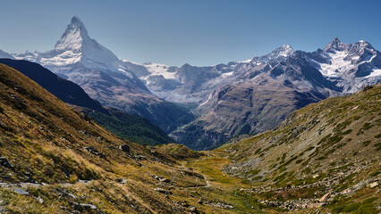 Fototapeta premium Matterhorn peak in the Swiss Alps