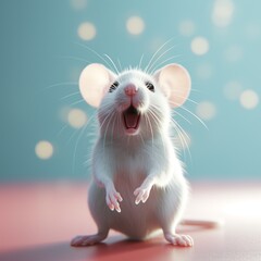 Cute rat animation animal mouse character illustration picture AI generated art