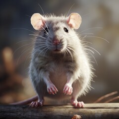 Cute rat animation animal mouse character illustration picture AI generated art