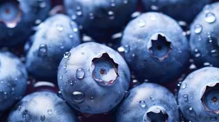 This close-up captures the intricate beauty of fresh berries with glistening water droplets.