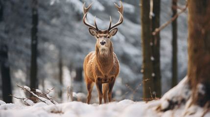Winter Photography: Forest Deer