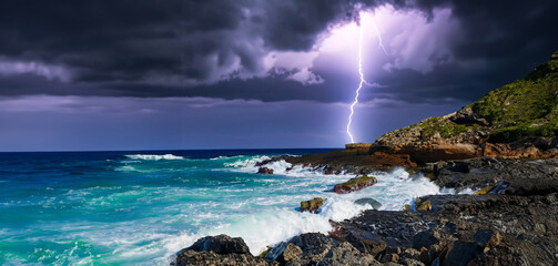 Storm on the shore