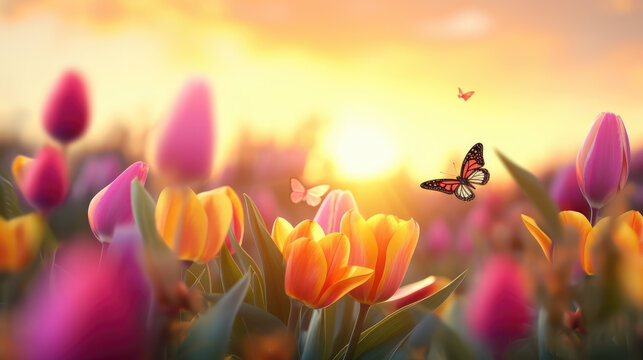 spring flowers in the garden