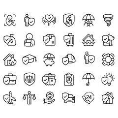 Insurance icons vector design
