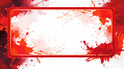 dark frame in red colors, border with negative space, empty space