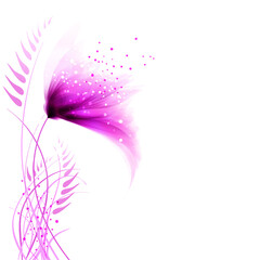 vector background with delicate pink flower