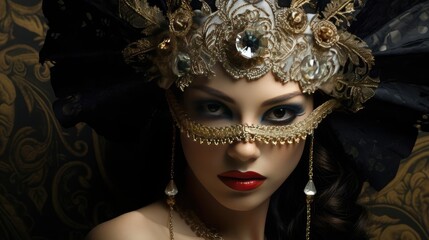 Fototapeta na wymiar Beautiful young woman in beautiful jewelry