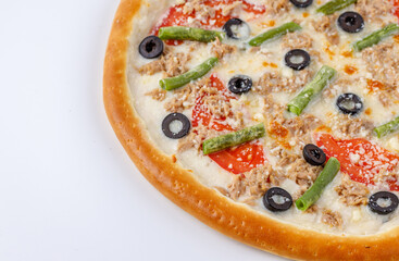 vegetarian pizza on a white background for food delivery site 1