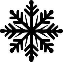 Vector snowflake shape. Black winter snow graphic.  Isolated on a white background. Christmas design for t-shirts, invitation, emblem, stickers