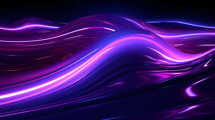 interwining neon lights in blue and purple