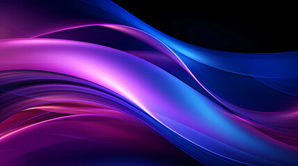 Obraz premium interwining neon lights in blue and purple