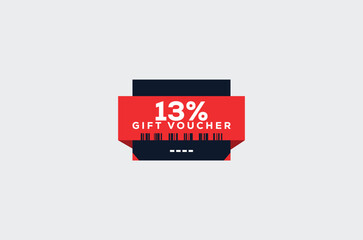 13 Gift Voucher Minimalist signs and symbols design with fantastic color combination and style