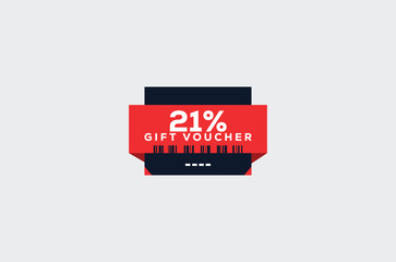 21 Gift Voucher Minimalist signs and symbols design with fantastic color combination and style