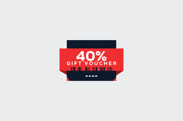 40 Gift Voucher Minimalist signs and symbols design with fantastic color combination and style