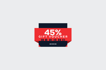 45 Gift Voucher Minimalist signs and symbols design with fantastic color combination and style