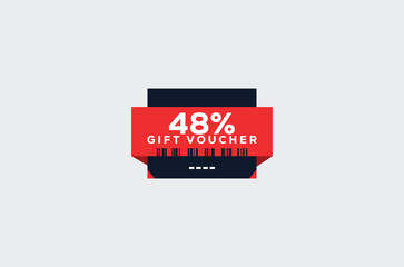 48 Gift Voucher Minimalist signs and symbols design with fantastic color combination and style