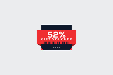 52 Gift Voucher Minimalist signs and symbols design with fantastic color combination and style