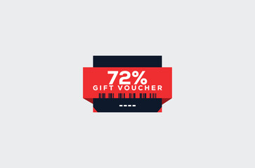 72 Gift Voucher Minimalist signs and symbols design with fantastic color combination and style