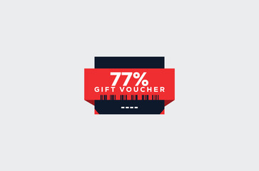 77 Gift Voucher Minimalist signs and symbols design with fantastic color combination and style