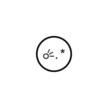 EMOTICON SIMBOLE IN ROUND SHAPE WITH BLACK COLOR