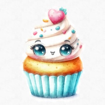 Cute Cupcake with a Cherry on Top

