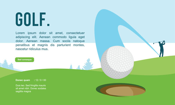 Great simple golf background design for any media	
