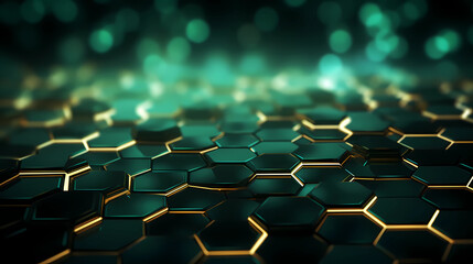 Fototapeta premium abstract hexagon background with glowing light