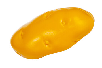 potato fruit plastic toy artificial isolated on white background