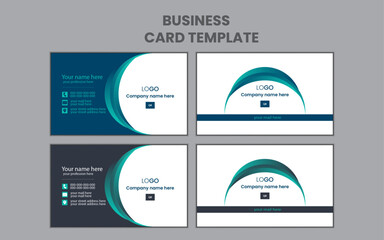 simple business card design template with color  variation.