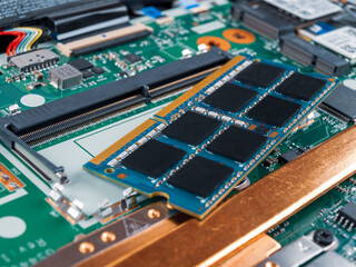 RAM modules in a laptop, increasing replacement, repair