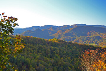 autumn evening colors in the Appalachian mountains