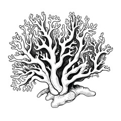 Hand Drawn Sketch Coral Illustration
