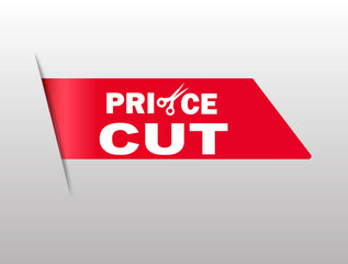  red flat sale business web banner for price cut