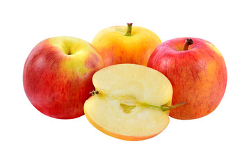 red apple  isolated on  transparent png