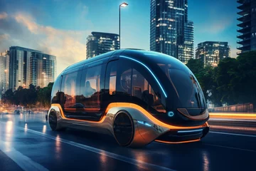 Zelfklevend Fotobehang Futuristic transportation concept. © vachom