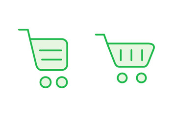 Shopping icon set. Shopping cart icon. Trolley icon vector