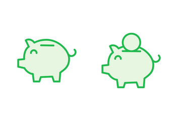 Piggy bank icon vector. piggy money icon