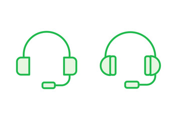 Headphone icon set. Headvector icon symbols
