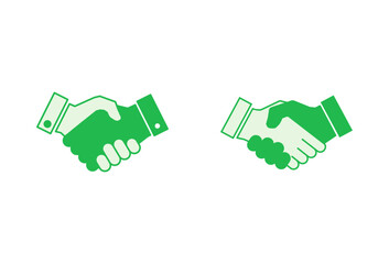 Handshake icon set. business handshake. contact agreement