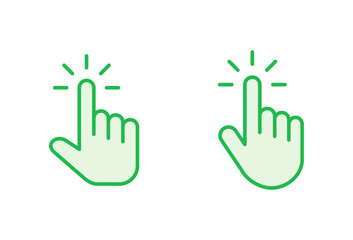Obraz premium Hand cursor icon set. cursor icon vector. hand cursor icon click