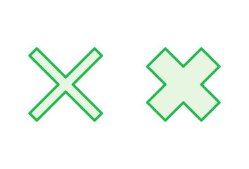 Obraz premium Close icon set. Delete icon vector. cross sign