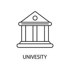 University concept line icon. Simple element illustration.University concept outline symbol design.