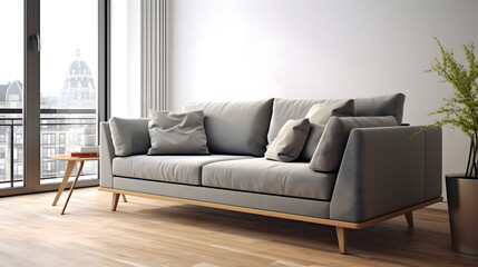 Comfortable and loveseat sofa interior design of modern living room