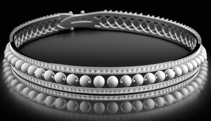 Tennis bracelet consisting of a line of diamonds Ai generated art