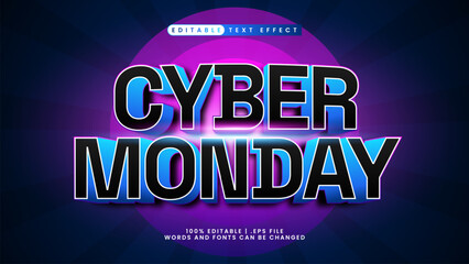 Fototapeta premium 3d text effect cyber monday