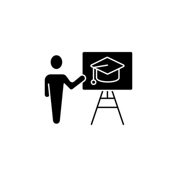 teacher concept line icon. Simple element illustration. teacher concept outline symbol design.