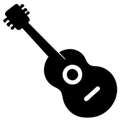 guitar icon isolated on white